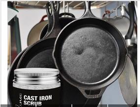 img 1 attached to 🍳 Culina Cast Iron Cleaning & Restoring Scrub - Rust Removal without Scratching, Pre-Cleaning, Washing & Seasoning - 100% Natural for Cast Iron Skillets, Pans, and Cookware