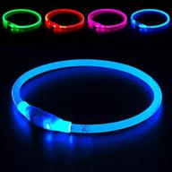 bseen led dog collar: usb rechargeable & glowing for night safety, fashion light-up collar for small, medium, and large dogs logo
