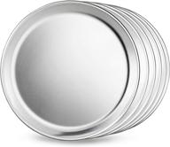 🍕 new star foodservice 51001 aluminum pizza pan, baking tray, coupe style, 8-inch, pack of 6 - restaurant-grade logo