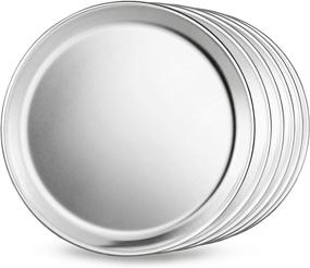 img 4 attached to 🍕 New Star Foodservice 51001 Aluminum Pizza Pan, Baking Tray, Coupe Style, 8-Inch, Pack of 6 - Restaurant-Grade