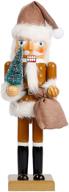 🎅 joliyoou christmas nutcracker figures: 14 inch santa holding gifts & christmas tree - festive tabletop decorations for the holiday season logo