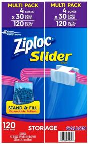 img 1 attached to 🔒 Ziploc Slider Gallon Storage Bags (120 Count) - Enhanced for SEO