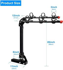 img 1 attached to 🚲 FIVKLEMNZ 3-велосипедные держатели на прицеп: складная велосипедная перевозка для прицепов, грузовиков, внедорожников