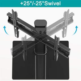 img 3 attached to Enhance Your TV Viewing Experience with the MOUNT PRO Swivel Universal TV Stand/Base - Adjustable 37-55 inch LCD LED TV Mount Stand with Tempered Glass Base - Supports up to 88lbs, Max VESA 400x400mm