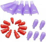 💅 huele acrylic nail art soak off clips caps uv gel nail polish remover wrap tool set, 20 pieces logo