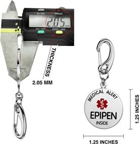 img 1 attached to 👜 Compact and Stylish Divoti 1.25 Epipen Bag Tag: Ensure Safety on-the-go!