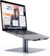 🖥️ 360° rotating laptop stand, procase aluminum laptop riser, ergonomic notebook stand holder compatible with macbook pro air, lenovo, dell xps, hp and more (11” - 17”) –grey logo