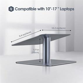 img 2 attached to 🖥️ 360° Rotating Laptop Stand, ProCase Aluminum Laptop Riser, Ergonomic Notebook Stand Holder Compatible with MacBook Pro Air, Lenovo, Dell XPS, HP and More (11” - 17”) –Grey