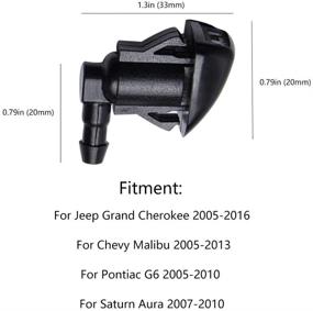 img 2 attached to 🚗 Upgrade Your Windshield Washer Nozzles: Compatible with 2005-2016 Grand Cherokee, 2005-2013 Chevy Malibu, and 2005-2010 Pontiac G6 - Replaces OEM #: 55372143AB