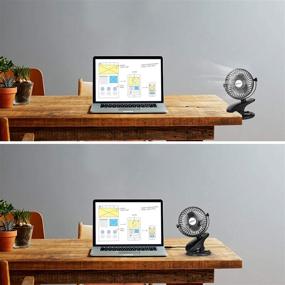 img 1 attached to 🌬️ SkyGenius Rechargeable USB Powered Stroller Fan, Portable Clip-on Mini Desk Fan