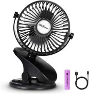 🌬️ skygenius rechargeable usb powered stroller fan, portable clip-on mini desk fan logo