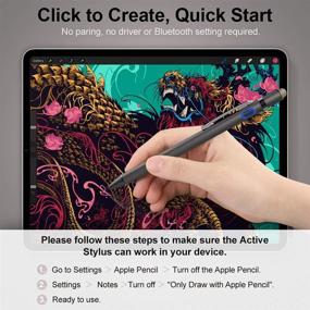 img 2 attached to 🖊️ Стилус MoKo для Apple 2021 iPad Mini 6-го поколения, iPad Pro 11/12.9 дюйма, iPad Air 4-го поколения - серый