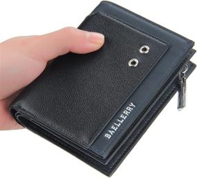 img 3 attached to 👛 Leather Wallet with Window Slots in Black S2