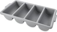 🍴 rubbermaid commercial products 4-compartment cutlery bin, gray - ideal supplies for restaurant kitchen use логотип