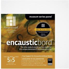 img 1 attached to 🎨 Ampersand Encausticbord Hardboard Panel for Encaustics & Mixed Media – 1/8 Inch Depth (Pack of 5) - Ideal for Artist Trading Cards (ATCs) - ENATC