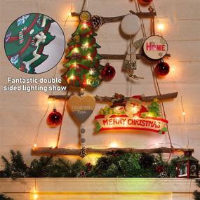 img 2 attached to 🎄 Set of 2 Illuminated Christmas Window Silhouette Decorations - Light up Christmas Tree & Merry Christmas - Battery Operated with Suction Cup Hook and 3M Sticker for Window, Glass Wall, and Indoor Decorations