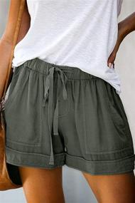 img 3 attached to YVONIXII Womens Casual Shorts Drawstring