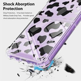 img 1 attached to LSL Case For Samsung Galaxy Z Flip 3 5G Case Cow Print Clear Cute Design Pattern Reinforced Corners Shockproof Full Body Protection Wireless Charging Slim Phone Cover For Galaxy Z Flip 3 5G