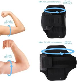 img 3 attached to 🏃 Stalion Sports Running & Exercise Gym Sportband for Samsung Galaxy Note 5 & Galaxy S6 Edge+ (Plus) - Water Resistant Armband with ID/Credit Card/Money Holder (Cyan Blue)