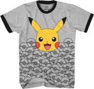 👕 pokémon boys pikachu game shirt - catch 'em all - official t-shirt logo