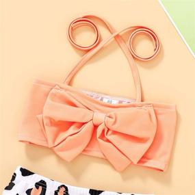 img 1 attached to JEELLIGULAR Toddler Swimwear Bowknot Swimsuit