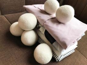 img 2 attached to 🐑 Wool Dryer Balls - Chemical-Free Natural Fabric Softener for Laundry - Anti-Static Felted Wool Clothes Dryer Balls - Eco-Friendly & Reusable - Reduces Drying Time - 6 Pack