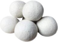 🐑 wool dryer balls - chemical-free natural fabric softener for laundry - anti-static felted wool clothes dryer balls - eco-friendly & reusable - reduces drying time - 6 pack logo