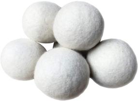 img 4 attached to 🐑 Wool Dryer Balls - Chemical-Free Natural Fabric Softener for Laundry - Anti-Static Felted Wool Clothes Dryer Balls - Eco-Friendly & Reusable - Reduces Drying Time - 6 Pack