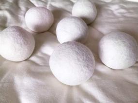 img 1 attached to 🐑 Wool Dryer Balls - Chemical-Free Natural Fabric Softener for Laundry - Anti-Static Felted Wool Clothes Dryer Balls - Eco-Friendly & Reusable - Reduces Drying Time - 6 Pack