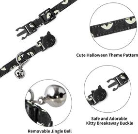 img 2 attached to 🐱 JOYPAWS Breakaway Cat Collar with Bow Tie and Bell, Stylish Daisy Floral Patterns, Adjustable Safety Collars for Cats or Small Dogs (7''-11'')