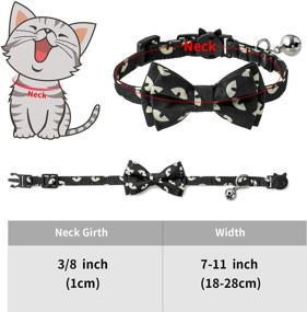 img 1 attached to 🐱 JOYPAWS Breakaway Cat Collar with Bow Tie and Bell, Stylish Daisy Floral Patterns, Adjustable Safety Collars for Cats or Small Dogs (7''-11'')