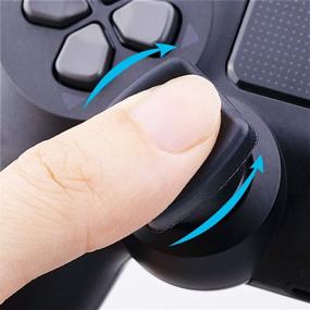 img 1 attached to 🕹️ High-Rise Black Thumbstick Grips for PlayStation 4 (PS4)/Dualshock 4 Controller - YoRHa Thumb FIT Joystick Cap Cover (2 Units)