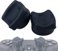 🕹️ high-rise black thumbstick grips for playstation 4 (ps4)/dualshock 4 controller - yorha thumb fit joystick cap cover (2 units) logo