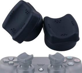 img 4 attached to 🕹️ High-Rise Black Thumbstick Grips for PlayStation 4 (PS4)/Dualshock 4 Controller - YoRHa Thumb FIT Joystick Cap Cover (2 Units)