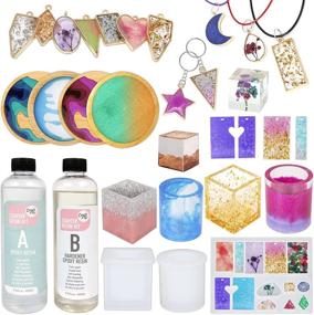 img 4 attached to 🎨 Craft It Up! Resin Kit - Ultimate Beginner's Jewelry Making Set - All-Inclusive Epoxy Resin Starter Kit with Molds, Charms, Dyes, and Dry Flowers - Ideal Gift Set for Crafting Enthusiasts