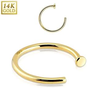 img 3 attached to Premium 14K Gold Nose Ring: Safe, Non-Irritating Jewelry for Women and Men by Forbidden Body