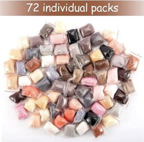 img 2 attached to 🧵 High-Quality 72pcs Needle Felting Wool Kit - 24 Dark Colors Roving Yarn for Felting Projects - DIY Craft Material with 7.6oz Wool - Nature Fiber Hand Spinning Supplies Included, 3g/Color