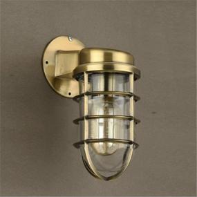 img 1 attached to 💡 RUNNUP Vintage 9.5inch Industrial Wall Sconce Lighting with Glass Shade Iron Edison Lights Brass Finish