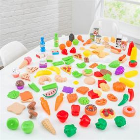 img 2 attached to KidKraft 115-Piece Plastic Grocery Pretend Set