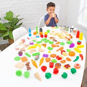 img 3 attached to KidKraft 115-Piece Plastic Grocery Pretend Set