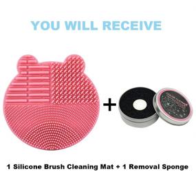 img 3 attached to Silicon Cleaning Portable Cosmetic Scrubber Tools & Accessories for Makeup Brushes & Tools