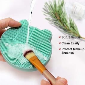 img 1 attached to Silicon Cleaning Portable Cosmetic Scrubber Tools & Accessories for Makeup Brushes & Tools