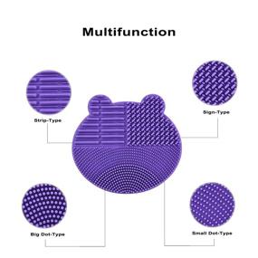 img 2 attached to Silicon Cleaning Portable Cosmetic Scrubber Tools & Accessories for Makeup Brushes & Tools