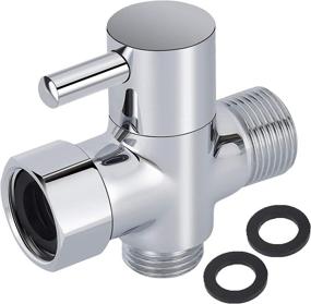 img 4 attached to 🚽 High-Quality Brass T-Adapter for Bidet: 7/8 1/2 T-Valve Adapter with Shut Off Valve, 3-Way Connector, Chrome Finish, 2 Rubber Mat - Perfect Hand Held Bidet Attachment for Toilet