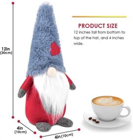 img 3 attached to 🎅 ERKOON 12 Inch Handmade Scandinavian Santa Gnome - Christmas Swedish Tomte Nisse - Nordic Plush Elf Dwarf - Home Table Ornaments Decoration