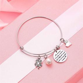 img 1 attached to 🌸 TzrNhm Blossom: Unforgettable Bangle Keychain Gifts for Coworkers, Partners, Bosses, and Friends