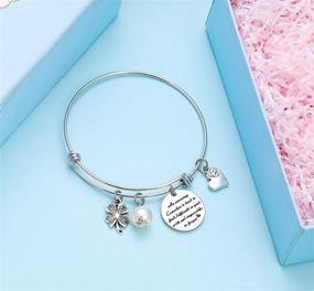 img 2 attached to 🌸 TzrNhm Blossom: Unforgettable Bangle Keychain Gifts for Coworkers, Partners, Bosses, and Friends