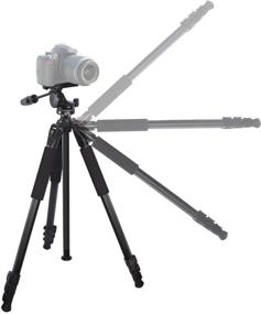 img 2 attached to 📷 Ultimaxx 80-Inch Lightweight Portable Tripod Stand: Professional 3-Way Pan Head with Tilt Motion, Bubble Level, and Carrying Bag - Suitable for DSLR Cameras and Camcorders