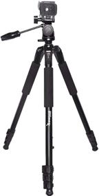 img 4 attached to 📷 Ultimaxx 80-Inch Lightweight Portable Tripod Stand: Professional 3-Way Pan Head with Tilt Motion, Bubble Level, and Carrying Bag - Suitable for DSLR Cameras and Camcorders