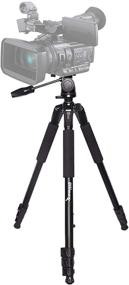 img 3 attached to 📷 Ultimaxx 80-Inch Lightweight Portable Tripod Stand: Professional 3-Way Pan Head with Tilt Motion, Bubble Level, and Carrying Bag - Suitable for DSLR Cameras and Camcorders